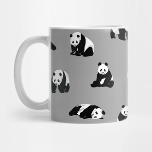 Pandas on Grey Mug